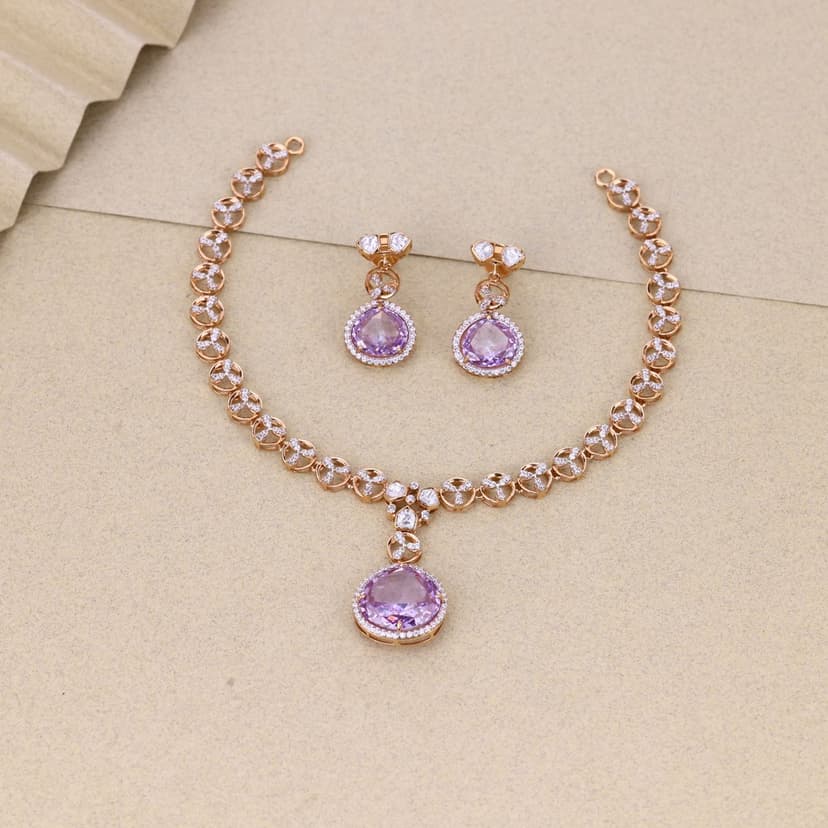Lunarelle Blush Symphony Necklace 18KT