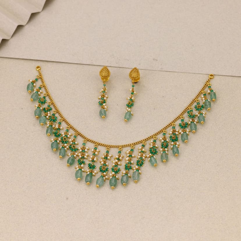 Veenara Bandhai Antique Necklace 22KT
