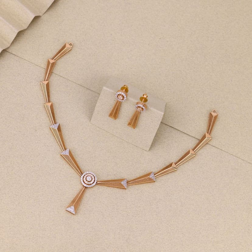 Aurexa Meridian V Necklace 18KT