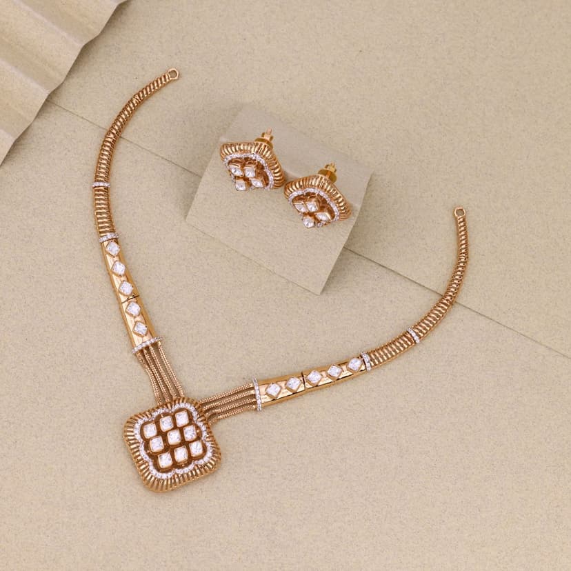 Seradelle Grid Luminance Necklace 18KT