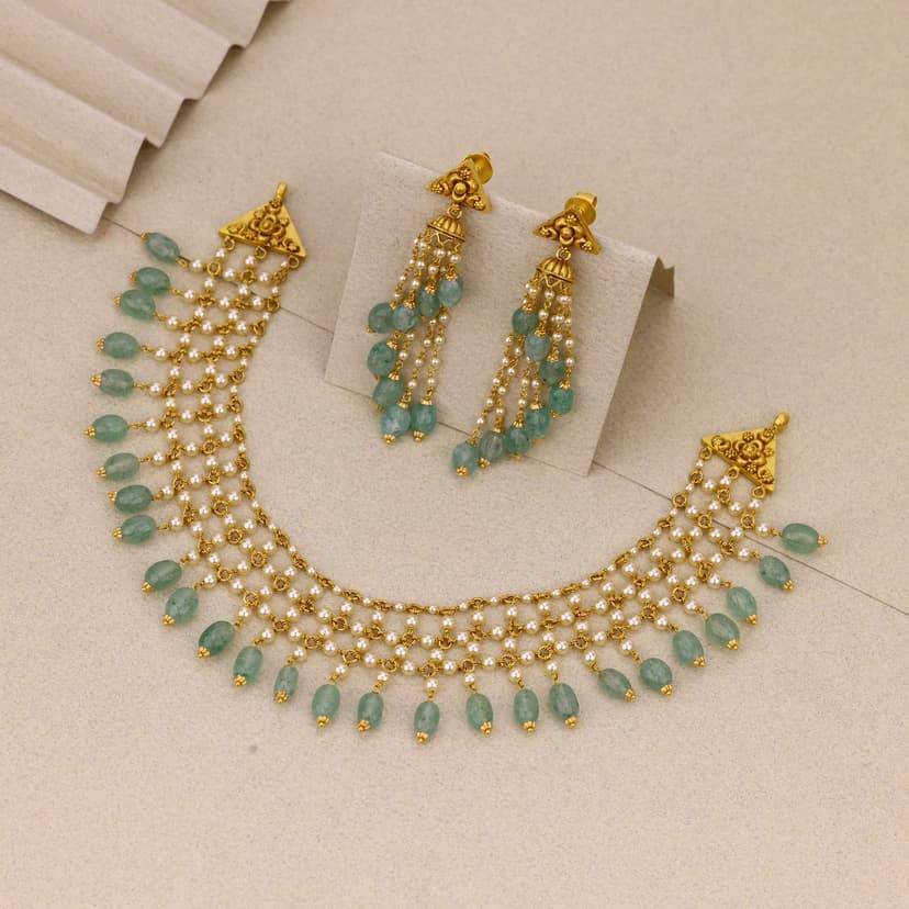 Haritmayi Antique Necklace 22KT