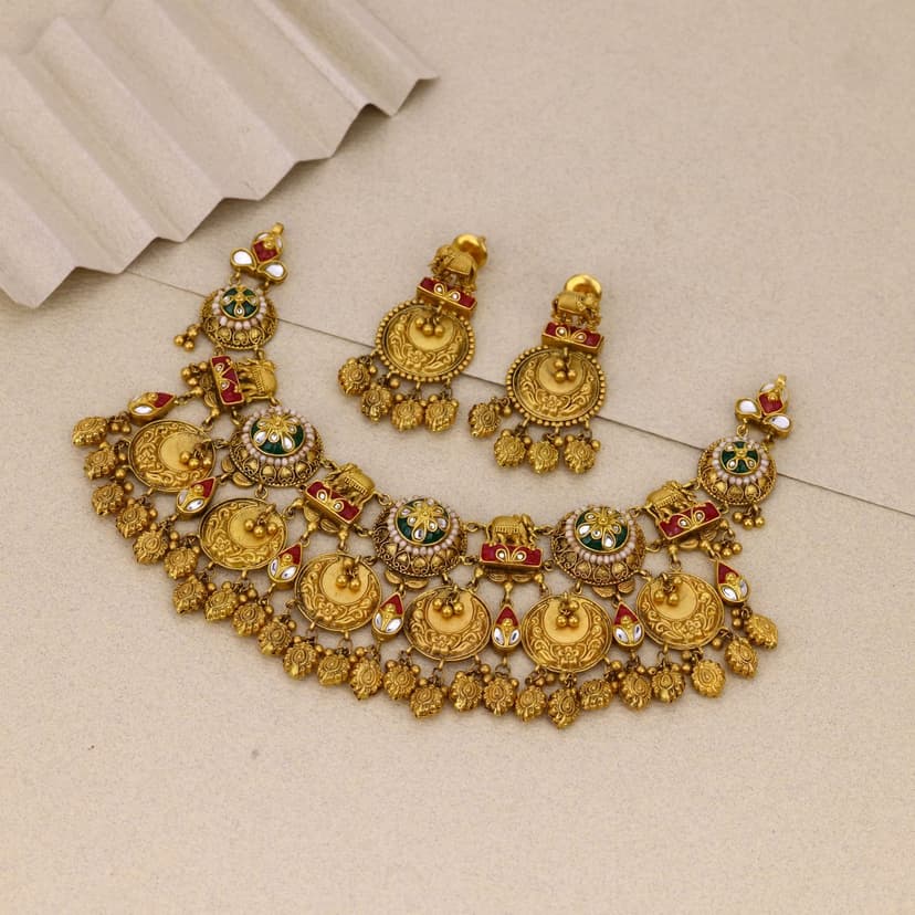 Gajpushpa Ratnaroopa Heritage Necklace 22KT