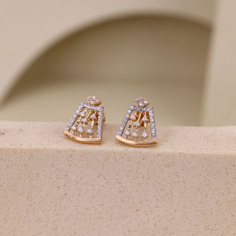Aurelle Veil Cascade Earrings 18KT