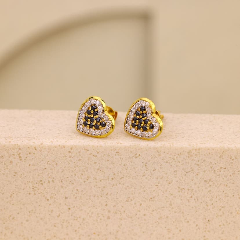 Noctelle Aureate Heart Earrings 18KT