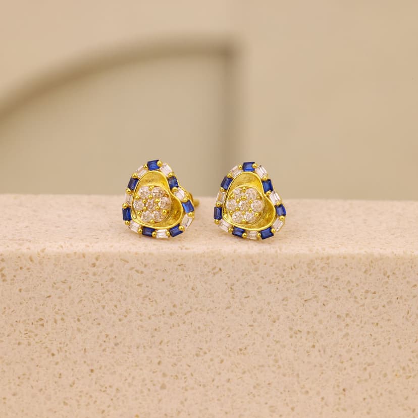 Auravelle Bleu Étreinte Earrings 18KT