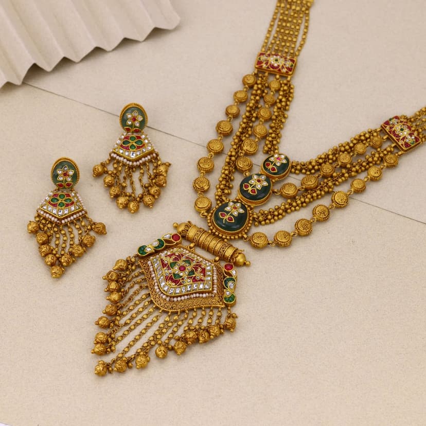 Vaeranya Rajtilak Heritage Necklace 22KT