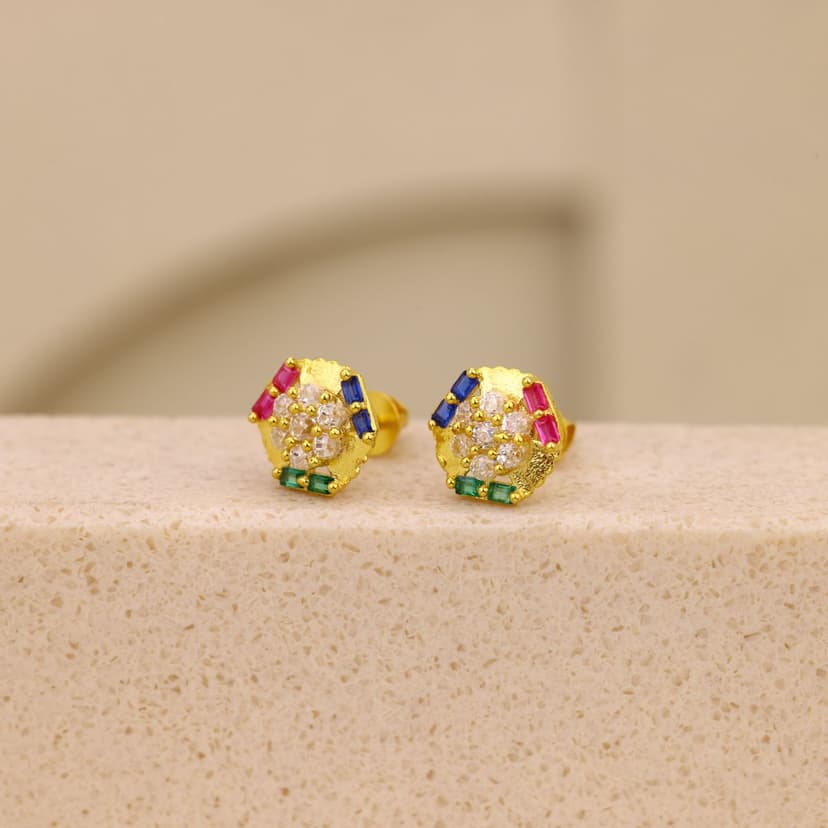 Celestique Mosaic Glow Earrings 18KT
