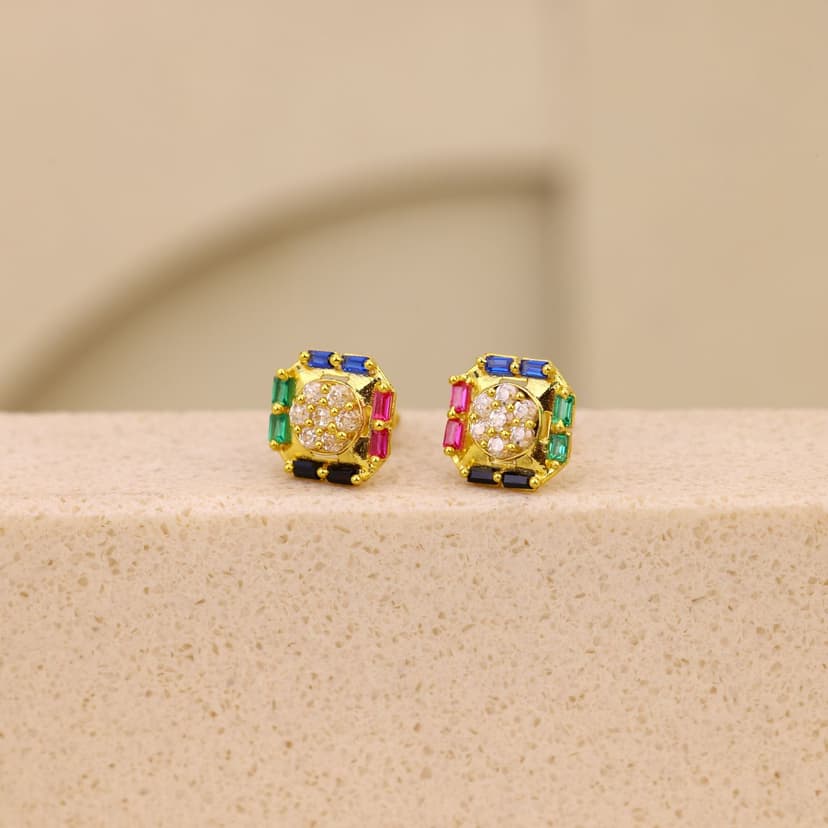 Aurevian Prism Crest Earrings 18KT