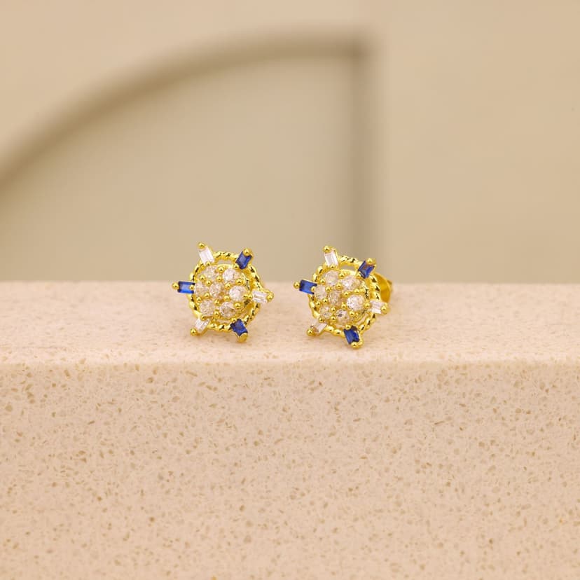 Celestara Aure Blueburst Earrings 18KT