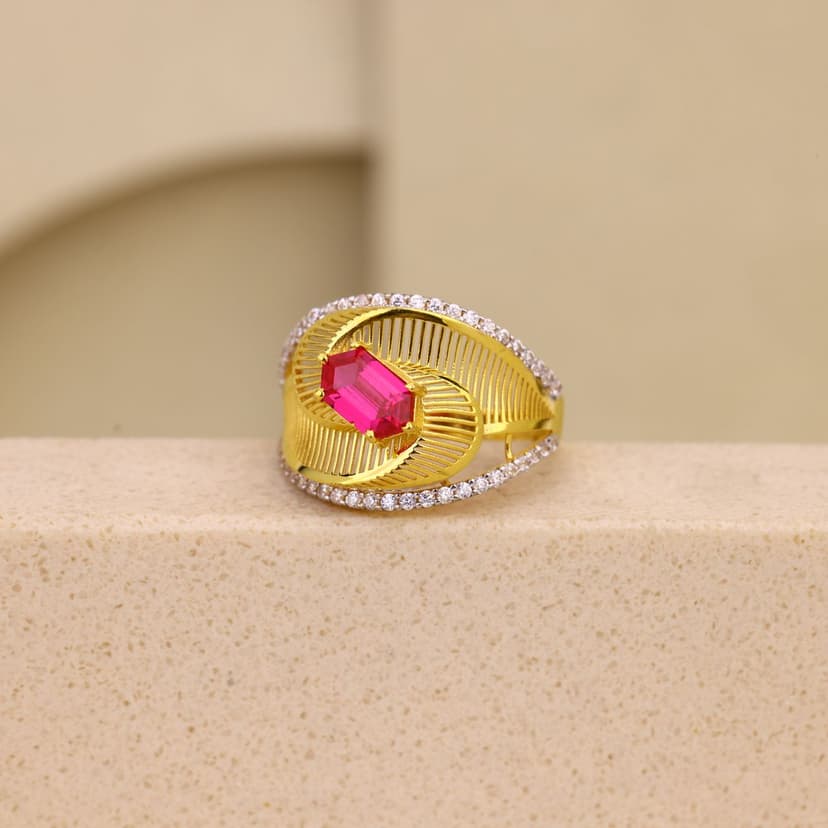 Rosaelion Aura Cocktail Ring 22KT