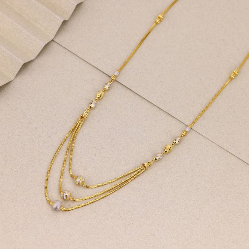 Aelira Tri-Drape Radiance Ladies Chain 22KT