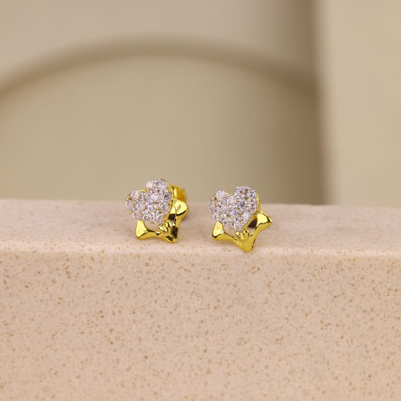 lossé Heart Petal Earrings 18KT