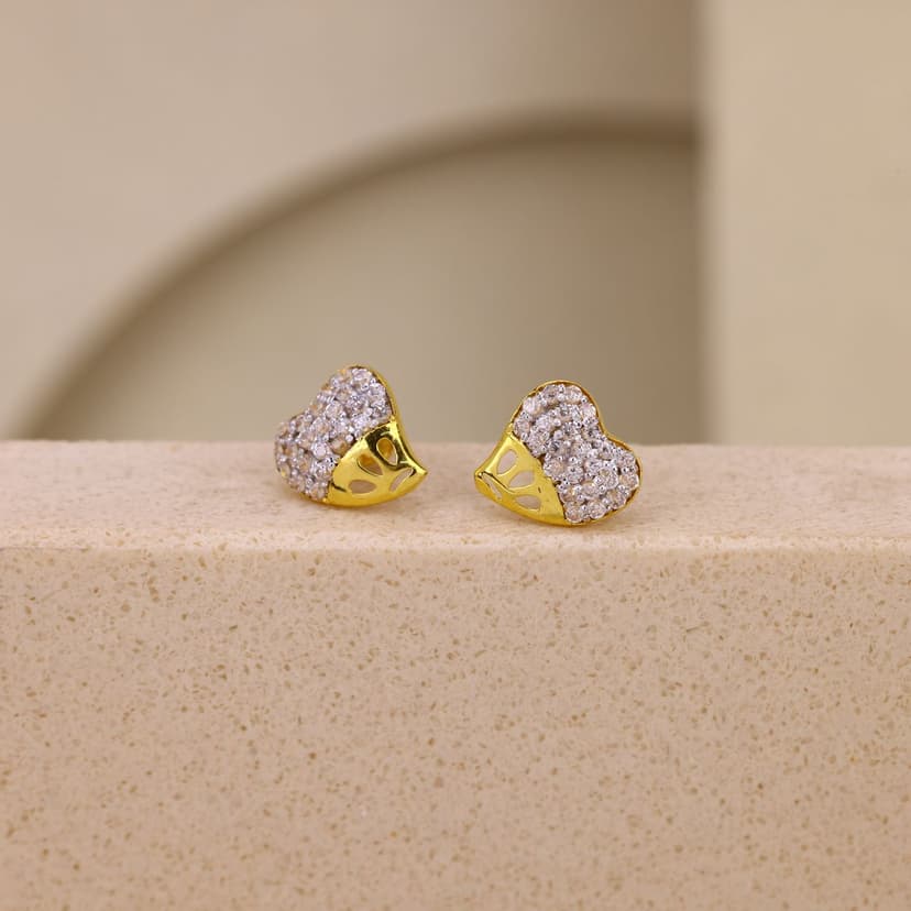 Veloura Heart Spark Earrings 18KT