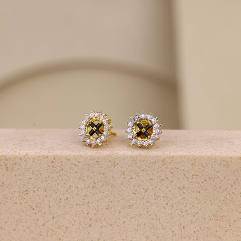 Noirastra Radiant Halo Earrings 18KT