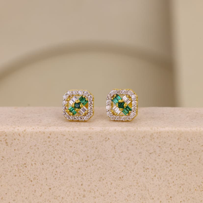 Aurelia Verde Matrix Earrings 18KT