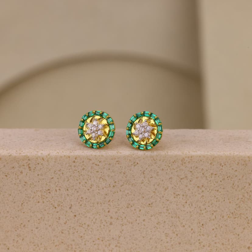 Verdelune Petal Halo Earrings 18KT