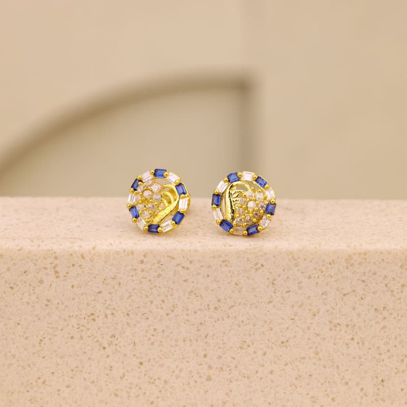 Auralyn Azure Heartcrest Earrings 18KT