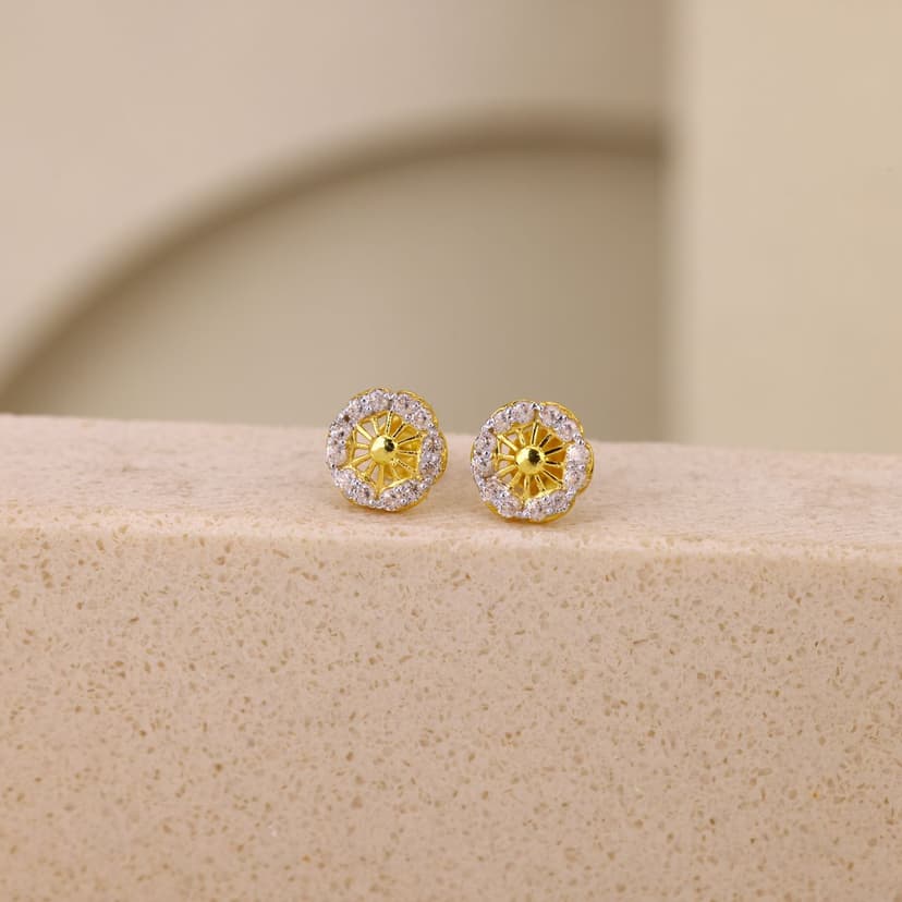 Aurelle Radiant Medallion Earrings 18KT