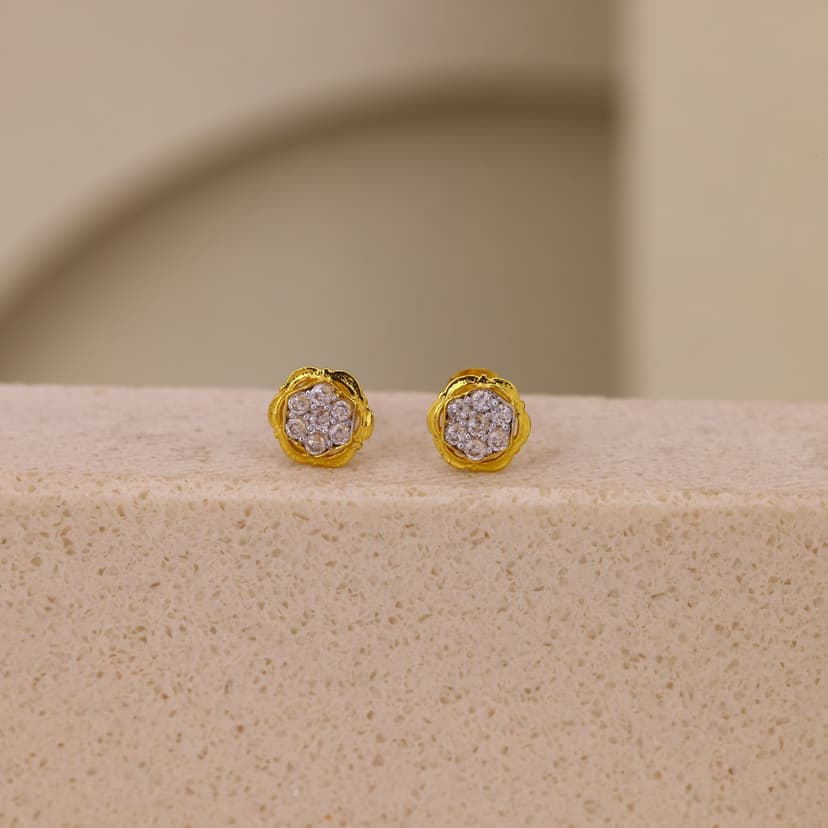 Aurelle Bloom Cluster Earrings 18KT