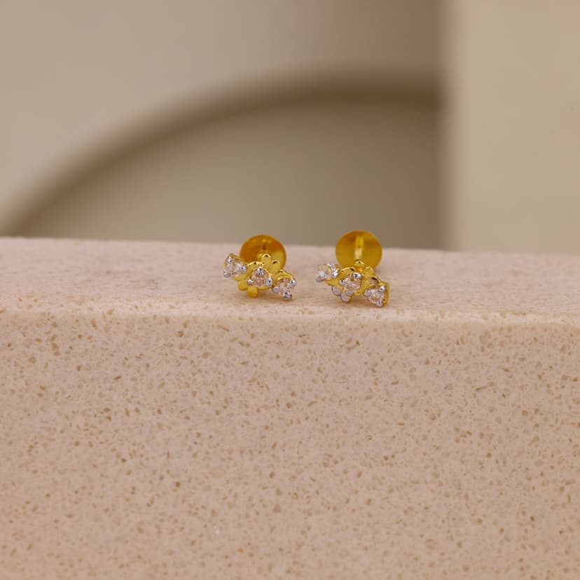 Elvion Drift Spark Earrings 18KT