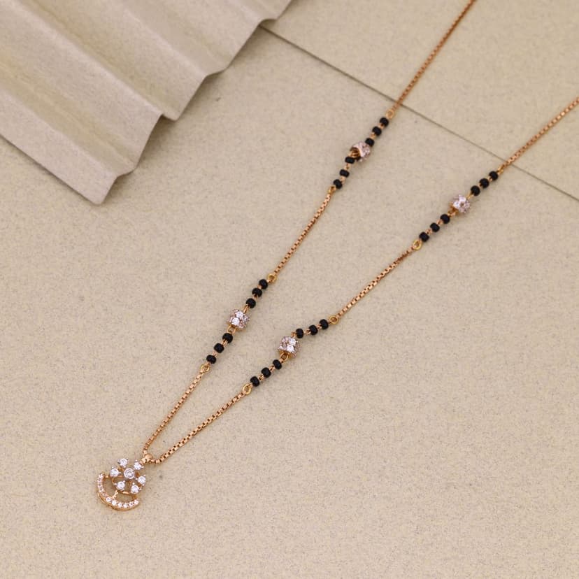 Aurivelle Blossom Crest Mangalsutra 18KT