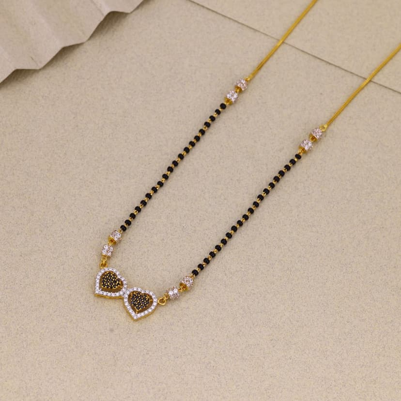 Dwaya Noir Heart Mangalsutra 22KT