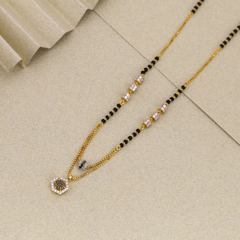 Shatkon Aura Bloom Mangalsutra 22KT