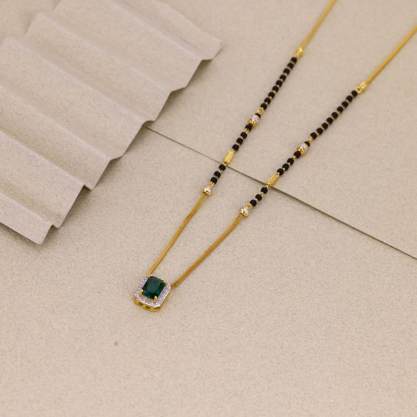 Emera Square Radiance Mangalsutra 22KT