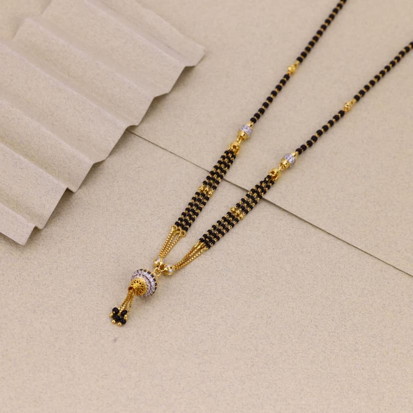 Rajika Trinity Bead Mangalsutra 22KT
