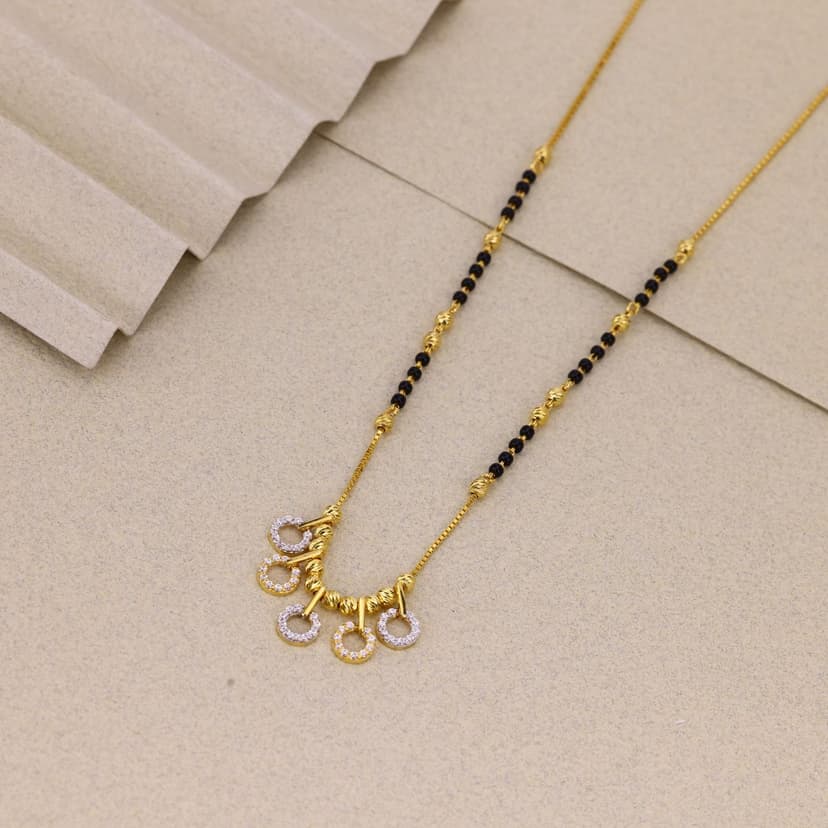 Panchjyoti Halo Charm Mangalsutra 22KT