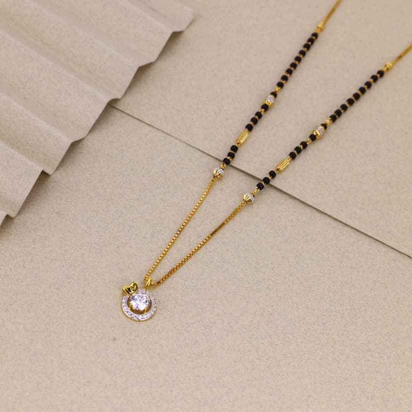 Chandrika Solitaire Aura Mangalsutra 22KT