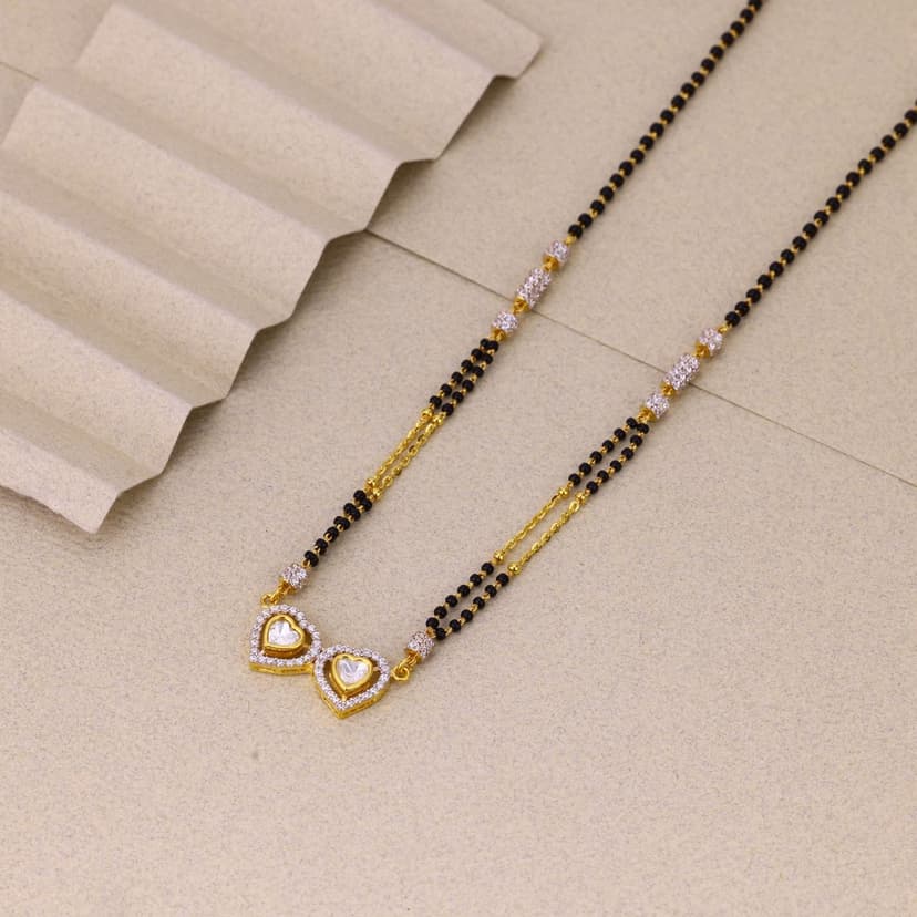 DwiHridaya Spark Mangalsutra 22KT