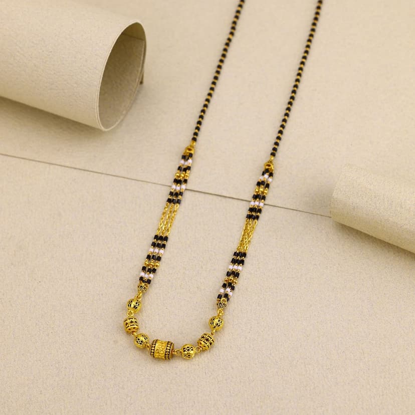 Rajvanshi Meera Bead Mangalsutra 22KT