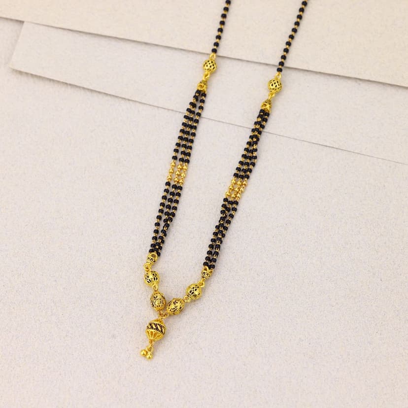 Vaibhavi Jharokha Bead Mangalsutra 22KT