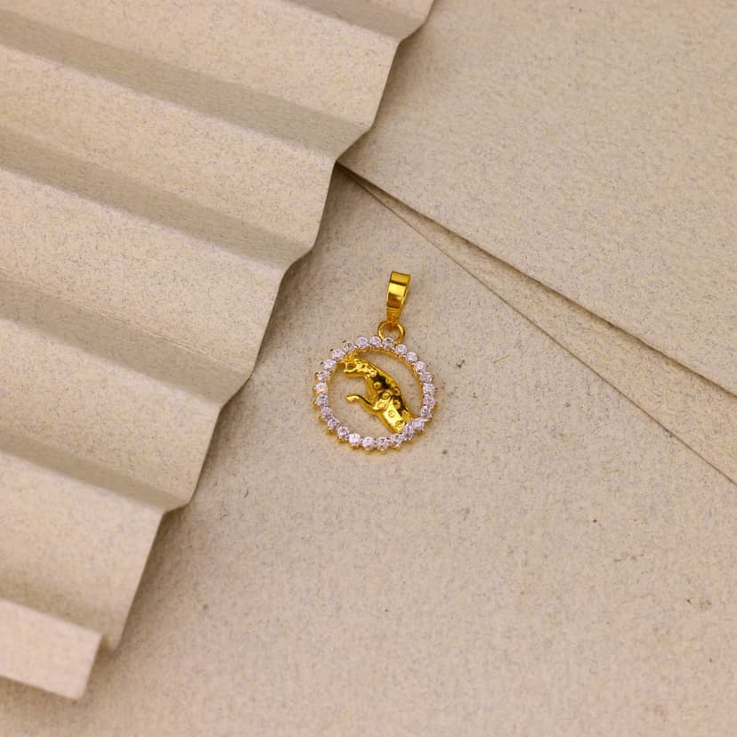 Aurex Panther Halo Pendant 22KT