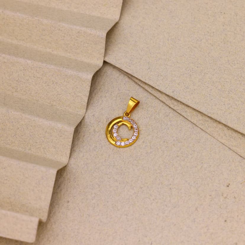 Orlisse Radiant “C” Pendant 22KT