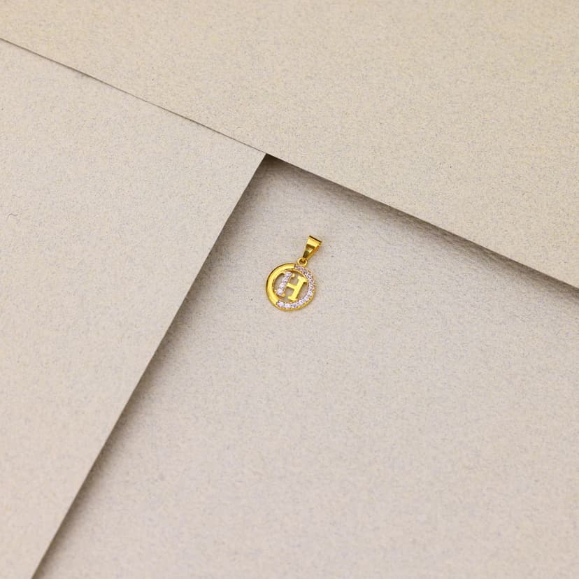 Heliora Luxe “H” Pendant 22KT