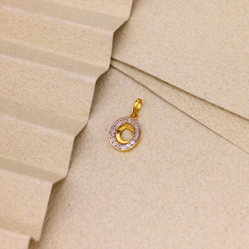 Cirenza Radiant “C” Pendant 22KT