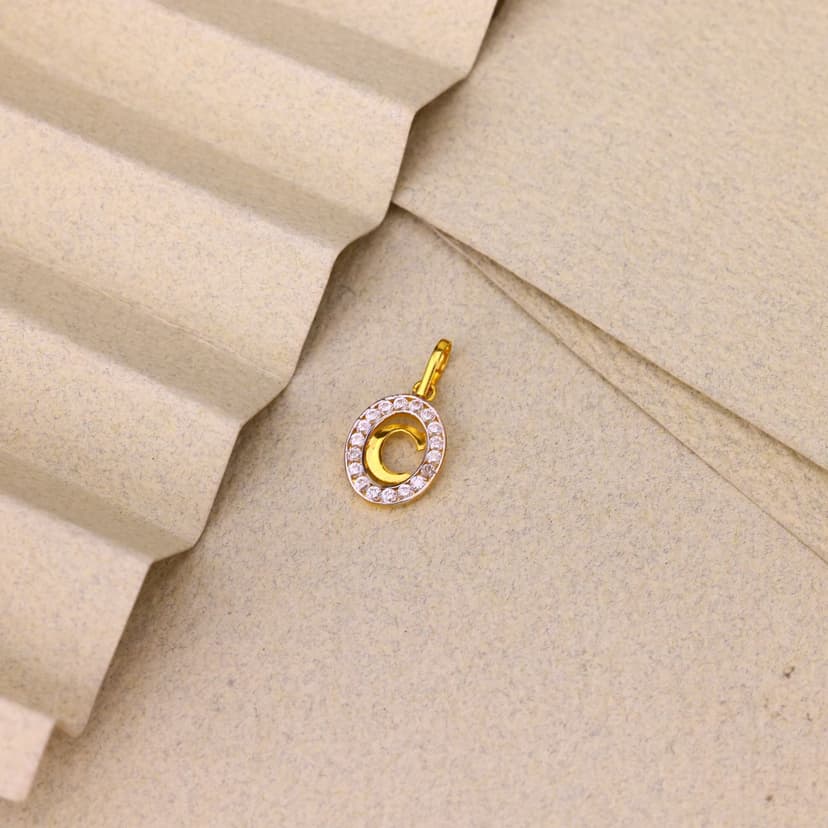 Celestra Aura “C” Pendant 22KT