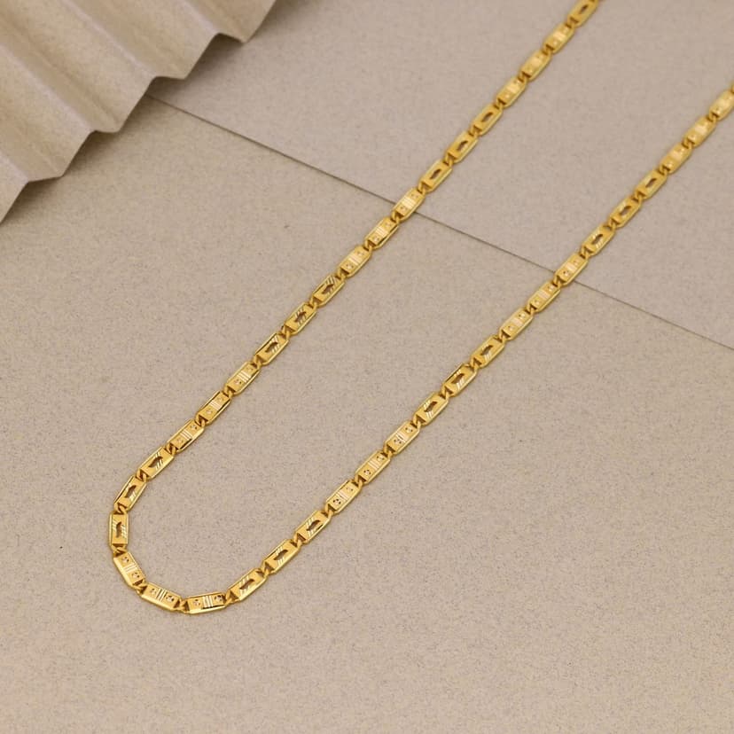 Rajtilak Precision Bar Link Chain 22KT