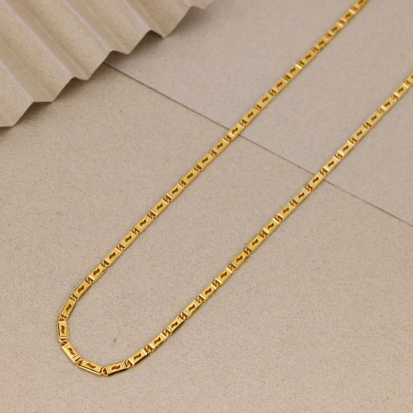 Nakshatra Cutline Bar Chain 22KT