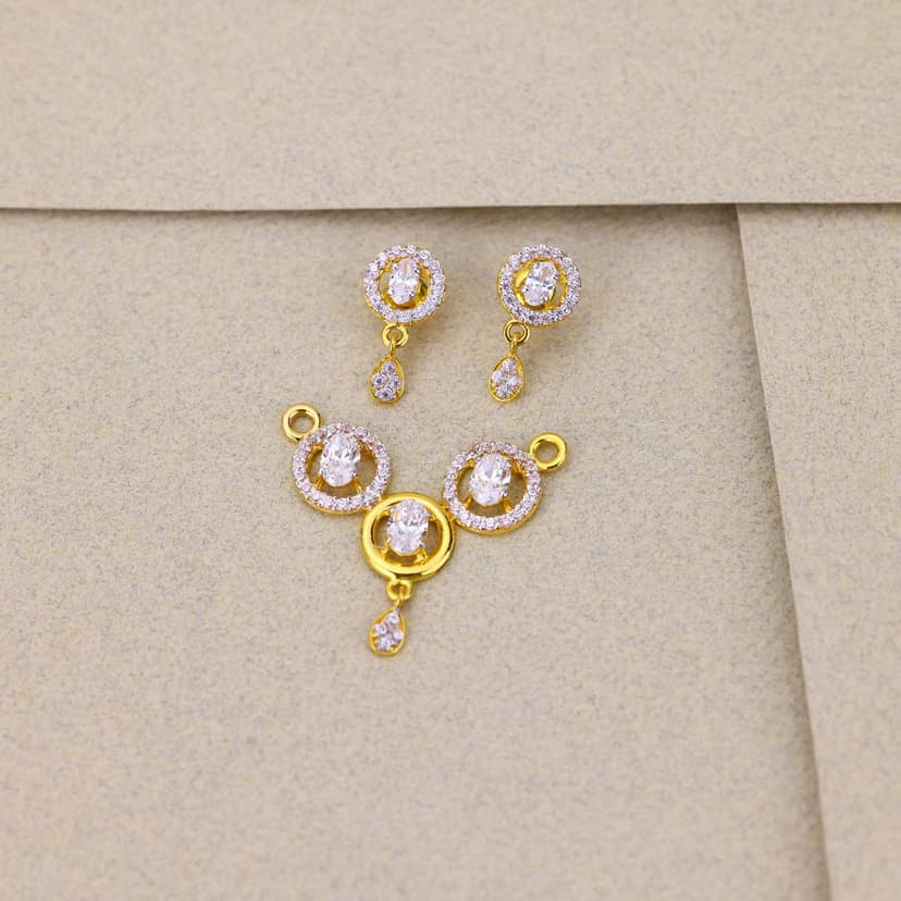 Trivellea AuraDrop MS Pendant Set 22KT