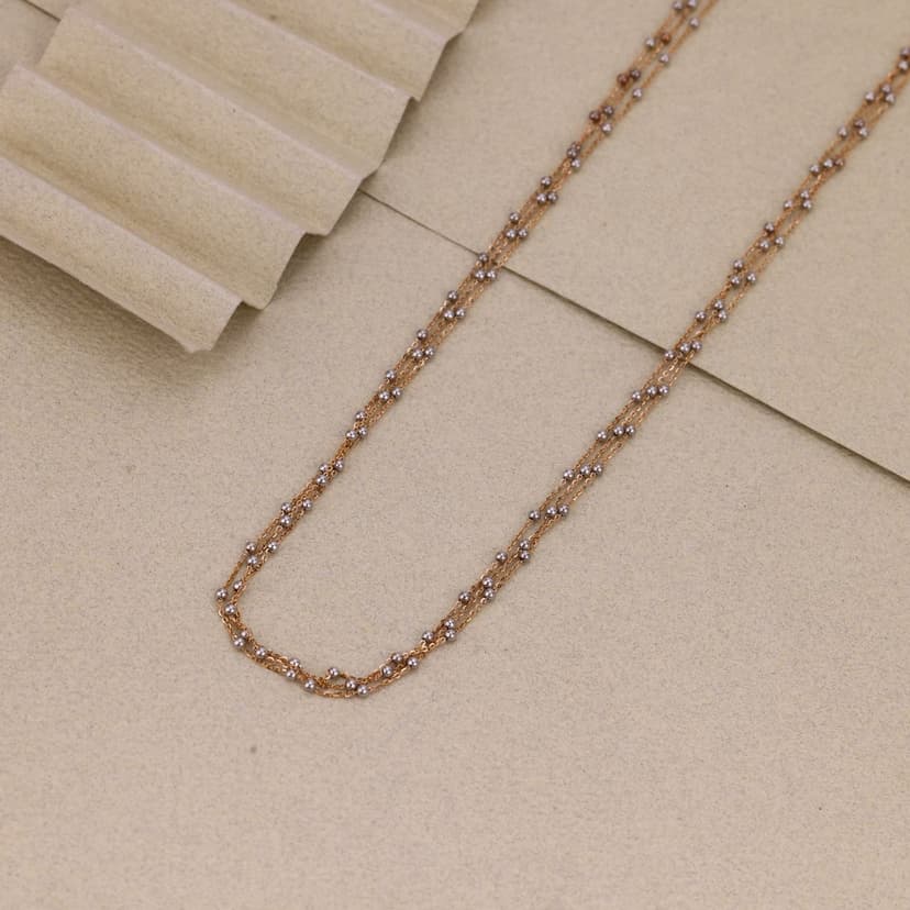 Seraphine Multi-Strand Beaded Layered Chain 18KT