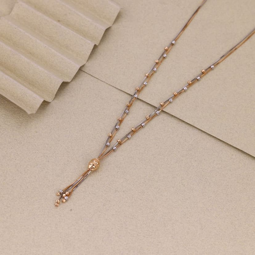 Liora Multi-Strand Tassel Slider Designer Chain 18KT