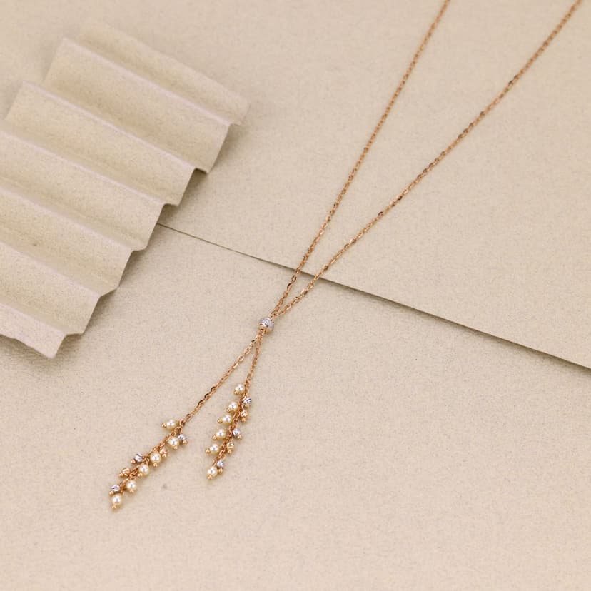 Meher Tassel Drop Designer Chain 18KT