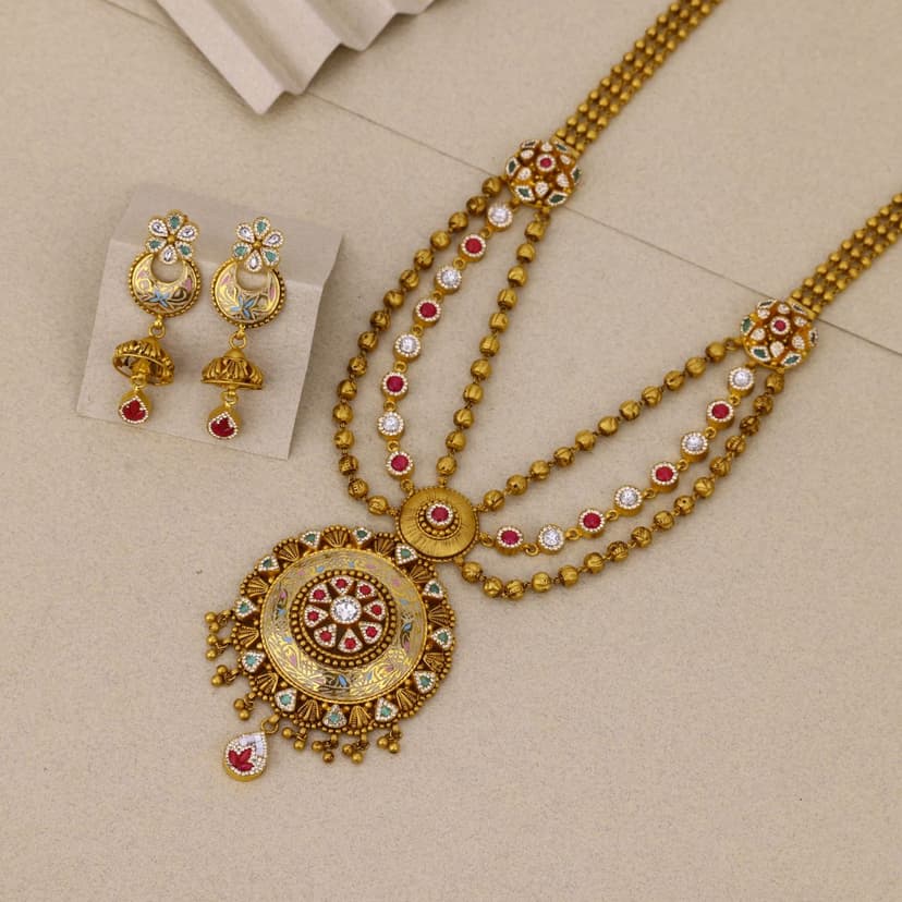 Ratnavalli Antique Necklace 22KT
