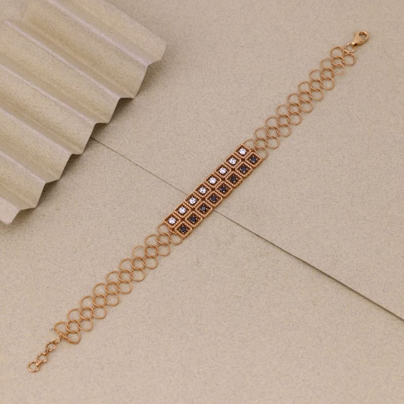 Noiré Lattice Link Bracelet 18KT