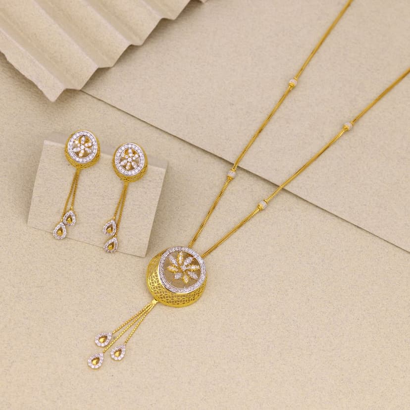 Pushpika Radiant Chain Set 22KT