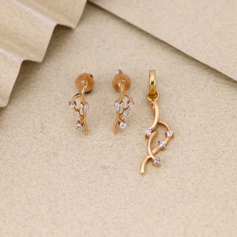 Rosé Vinestra Grace Pendant Set 18KT