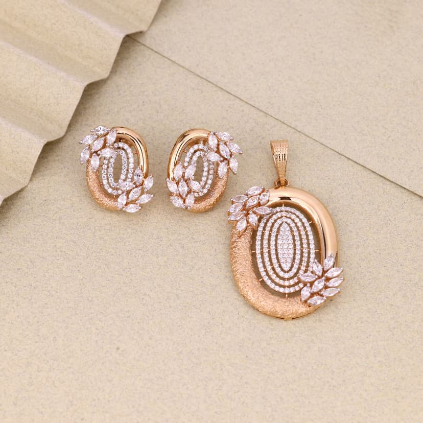 Aurelle Orbit Pendant Set 18KT